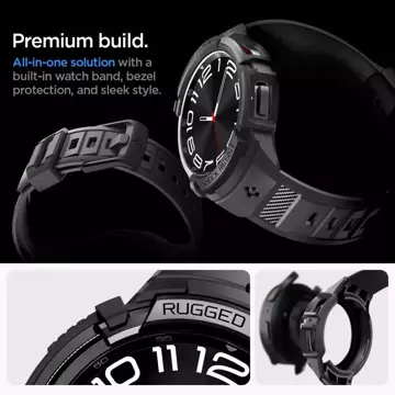 Etui Spigen Rugged Armor ”Pro” do Samsung Galaxy Watch 6 Classic (43 mm) Black