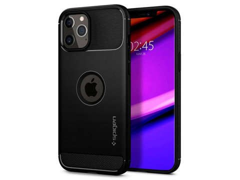 Etui Spigen Rugged Armor do Apple iPhone 12/ 12 Pro 6.1 Matte Black