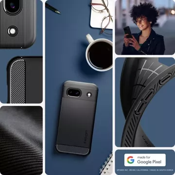 Etui Spigen Rugged Armor do Google Pixel 8A Matte Black