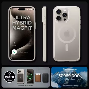 Etui Spigen Ultra Hybrid Mag Magsafe do Apple iPhone 15 Pro Frost Natural Titanium