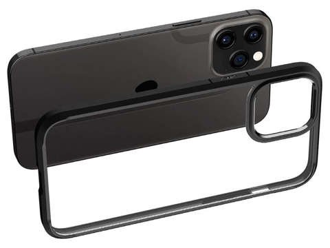 Etui Spigen Ultra Hybrid do Apple iPhone 12/ 12 Pro 6.1 Matte Black + Szkło Alogy