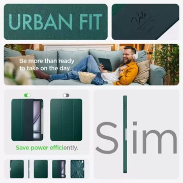 Etui Spigen Urban Fit do Apple iPad Air 10.9 4 / 5 / 2020-2022 / 11 6 / 2024 Midnight Green