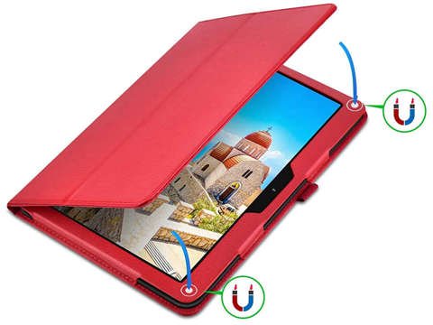 Etui Stand Cover Alogy stojak do Lenovo Tab M10 10.1 TB-X505 F/L Czerwone + Szkło