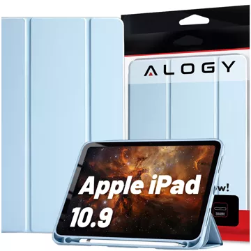 Etui + Szkło do Apple iPad 10gen. 10.9" 2022 obudowa na tablet Alogy Smart Case Pencil Holder Niebieskie