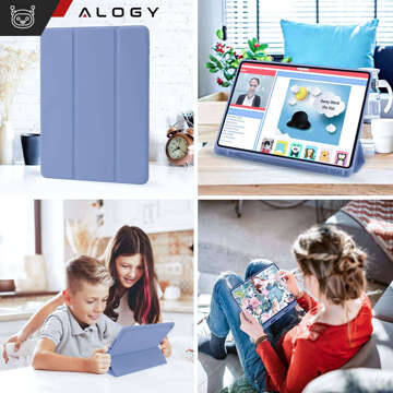 Etui do Apple iPad 10.2 9 gen 8/7 2021/2020/2019 Smart Pencil Case Alogy TPU obudowa na tablet Niebieskie