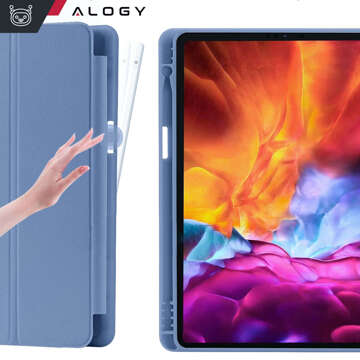 Etui do Apple iPad 10.2 9 gen 8/7 2021/2020/2019 Smart Pencil Case Alogy TPU obudowa na tablet Niebieskie