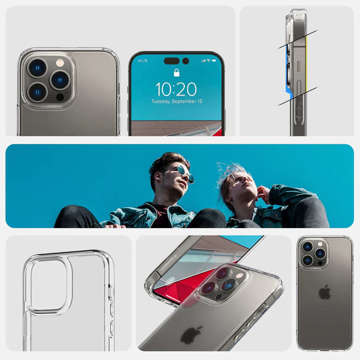 Etui do Apple iPhone 14 Pro obudowa case Spigen Ultra Hybrid Frost Clear + Szkło