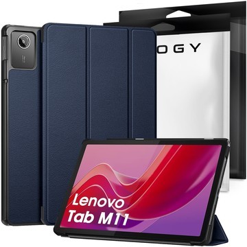 Etui do Lenovo Tab K11E / M11 10.95" TB330FU / TB330XU / TB331FC Book Case Cover z klapką obudowa futerał pokrowiec Alogy Granatowe + Rysik