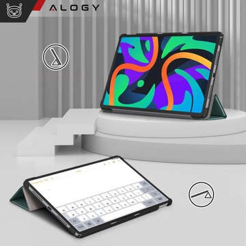 Etui do Lenovo Tab K11E /  M11 10.95" TB330FU / TB330XU / TB331FC Book Case Cover z klapką obudowa futerał pokrowiec Alogy Zielone