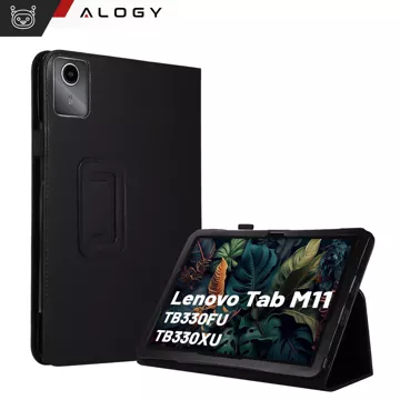 Etui do Lenovo Tab K11E / M11 10.95" TB330FU/TB330XU/TB331FC stojak pokrowiec obudowa z klapką na tablet Case Alogy Czarne