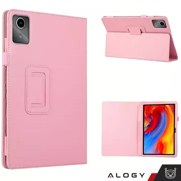 Etui do Lenovo Tab K11E / M11 10.95" TB330FU/TB330XU/TB331FC stojak pokrowiec obudowa z klapką na tablet Case Alogy Różowe