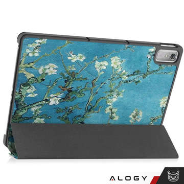 Etui do Lenovo Tab P11 2gen 11.5 TB350FU TB350XU Alogy Book Cover Case obudowa ochronne Kwitnący Migdałowiec + Szkło