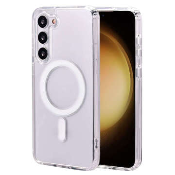 Etui do MagSafe Alogy Ring Mag Clear Case do ładowarek Qi do Samsung Galaxy S23 Przezroczysty