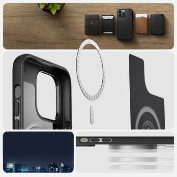 Etui do MagSafe Spigen Mag Armor do Apple iPhone 14 Pro Max Matte Black