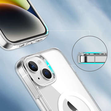 Etui do MagSafe Ultra Slim Mag Alogy do Qi do Apple iPhone 14 Plus Przezroczyste + Szkło