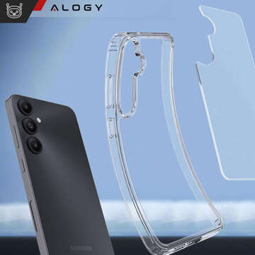 Etui do Samsung Galaxy A35 5G obudowa plecki futerał Hybrid Clear Case Alogy Przezroczyste + Szkło