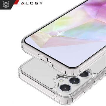 Etui do Samsung Galaxy A35 5G obudowa plecki futerał Hybrid Clear Case Alogy Przezroczyste + Szkło