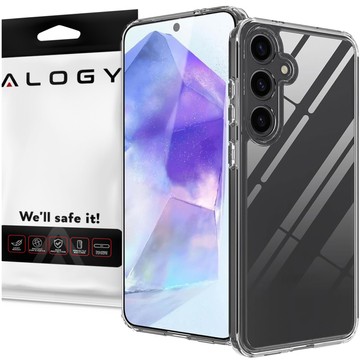 Etui do Samsung Galaxy A35 5G obudowa plecki futerał Hybrid Clear Case Alogy Przezroczyste + Szkło