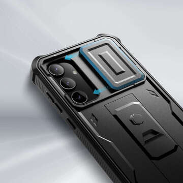 Etui do Samsung Galaxy A55 5G obudowa Kevlar Case Cover 360 z ochroną ekranu i aparatu Slide czarne