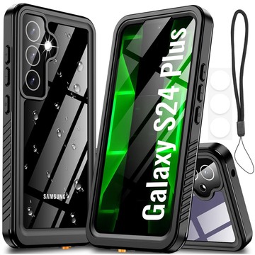 Etui do Samsung Galaxy S24+ Plus Pancerne wodoodporne IP68 360 Armor Case wbudowana szybka Alogy czarne