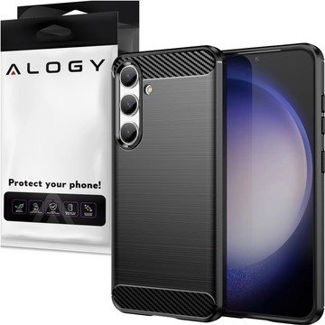 Etui do Samsung Galaxy S24 pancerne plecki obudowa na telefon case Alogy Carbon Silicone czarne