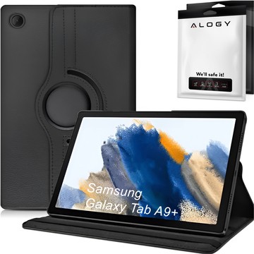 Etui do Samsung Galaxy Tab A9+ Plus 2023 11" (X210/X215/X216) obrotowe pokrowiec obudowa z klapką na tablet Case Alogy Czarne 