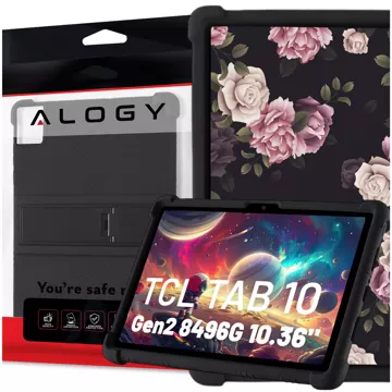 Etui do TCL TAB 10 Gen2 8496G 10.36" 10.4 obudowa na tablet silikonowe Alogy Stand Case Czarny