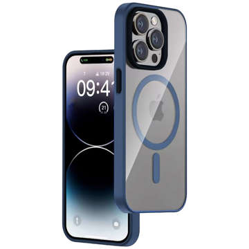 Etui do iPhone 14 Pro MagSafe Case obudowa ochronna Alogy Ring pancerne na telefon matowe Granatowe