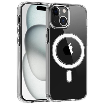 Etui do iPhone 15 MagSafe obudowa Hybrid Case Cover Shock Clear Alogy Przezroczyste + Szkło