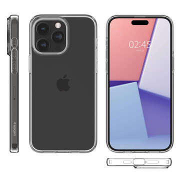 Etui do iPhone 15 Pro Max Spigen Liquid Crystal Case obudowa ochronna na telefon Crystal Clear + Szkło