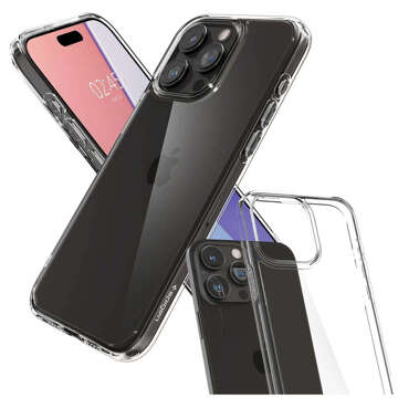 Etui do iPhone 15 Pro Max Spigen Ultra Hybrid Case obudowa plecki Crystal Clear + Szkło