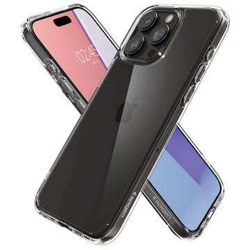 Etui do iPhone 15 Pro Max Spigen Ultra Hybrid Case obudowa plecki Crystal Clear + Szkło