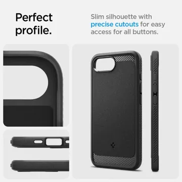 Etui do iPhone 16e Spigen Rugged Armor Mag MagSafe Matte Black