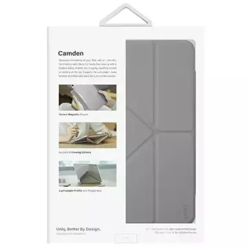 Etui na tablet UNIQ Camden do  iPad 10 gen. (2022) szary/grey fossil Antimicrobial