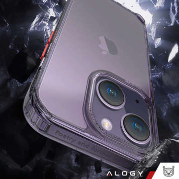 Etui na telefon Alogy Protective Case obudowa ochronna do Apple iPhone 14 Czarno-przezroczyste