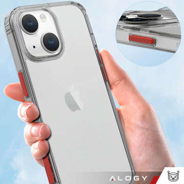 Etui na telefon Alogy Protective Case obudowa ochronna do Apple iPhone 14 Czarno-przezroczyste + Szkło