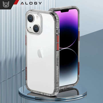 Etui na telefon Alogy Protective Case obudowa ochronna do Apple iPhone 14 Czarno-przezroczyste + Szkło