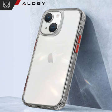 Etui na telefon Alogy Protective Case obudowa ochronna do Apple iPhone 14 Czarno-przezroczyste + Szkło