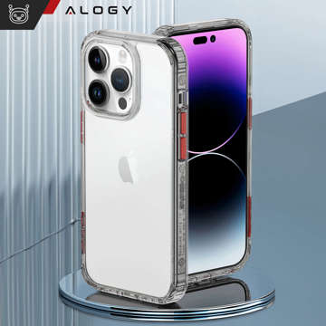 Etui na telefon Alogy Protective Case obudowa ochronna do Apple iPhone 14 Pro Czarno-przezroczyste + Szkło