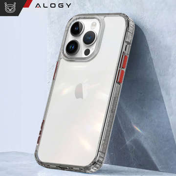 Etui na telefon Alogy Protective Case obudowa ochronna do Apple iPhone 14 Pro Czarno-przezroczyste + Szkło