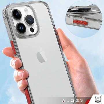 Etui na telefon Alogy Protective Case obudowa ochronna do Apple iPhone 14 Pro Max Czarno-przezroczyste + Szkło