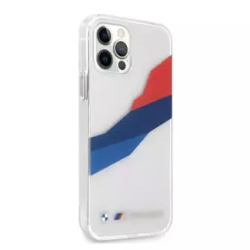 Etui na telefon BMW BMHCP12LSKTGT do Apple iPhone 12 Pro Max 6,7" transparent hardcase Motorsport Tricolor