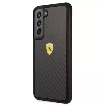 Etui na telefon Ferrari Hardcase do Samsung Galaxy S22 czarny/black hardcase On Track Real Carbon