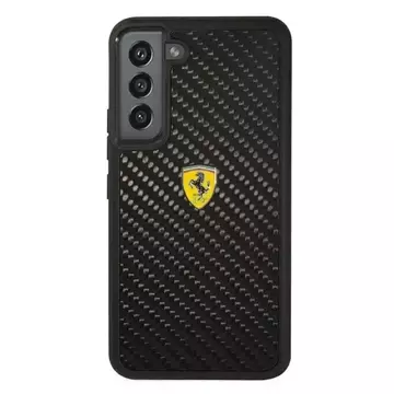 Etui na telefon Ferrari Hardcase do Samsung Galaxy S22 czarny/black hardcase On Track Real Carbon