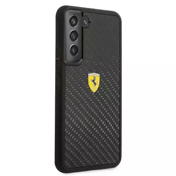 Etui na telefon Ferrari Hardcase do Samsung Galaxy S22 czarny/black hardcase On Track Real Carbon