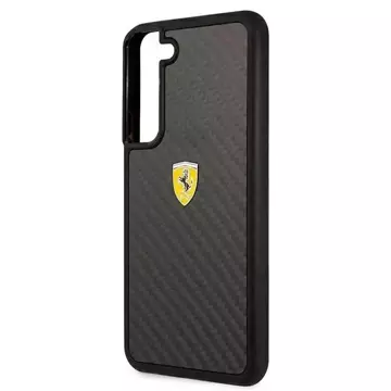 Etui na telefon Ferrari Hardcase do Samsung Galaxy S22 czarny/black hardcase On Track Real Carbon