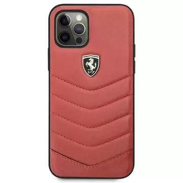 Etui na telefon Ferrari iPhone 12/12 Pro czerwony/red hardcase Off Track Quilted