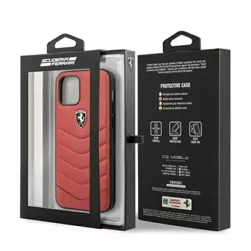 Etui na telefon Ferrari iPhone 12/12 Pro czerwony/red hardcase Off Track Quilted