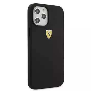 Etui na telefon Ferrari iPhone 12 Pro Max 6,7" czarny/black hardcase On Track Silicone