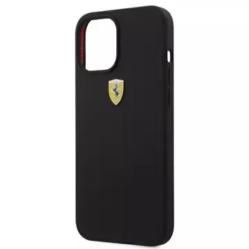 Etui na telefon Ferrari iPhone 12 Pro Max 6,7" czarny/black hardcase On Track Silicone